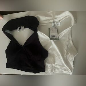 Bundle of 2 H&M collared crop tops